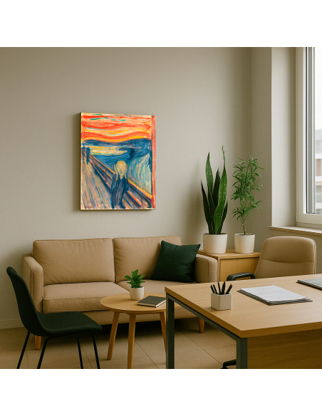 The Scream by Edvard Munch 50x62 cm Cuadro Lienzo Canvas