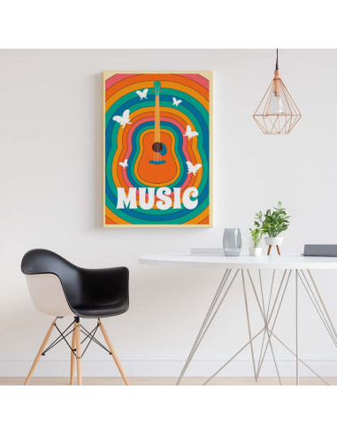 Cuadro Arcoiris Musical en canvas Lienzografia OSGESTUDIO