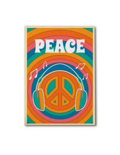 Cuadro Audifonos Peace and Love en canvas Lienzografia OSGESTUDIO 2
