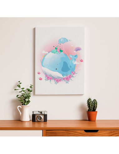 Cuadro Ballenita de Fantasia en canvas Lienzografia OSGESTUDIO