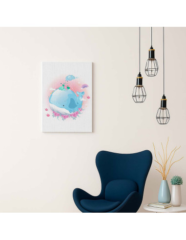 Cuadro Ballenita de Fantasia en canvas Lienzografia OSGESTUDIO