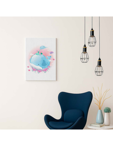 Cuadro Ballenita de Fantasia en canvas Lienzografia OSGESTUDIO