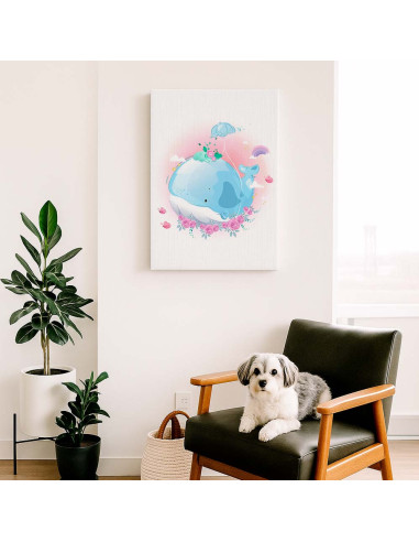 Cuadro Ballenita de Fantasia en canvas Lienzografia OSGESTUDIO