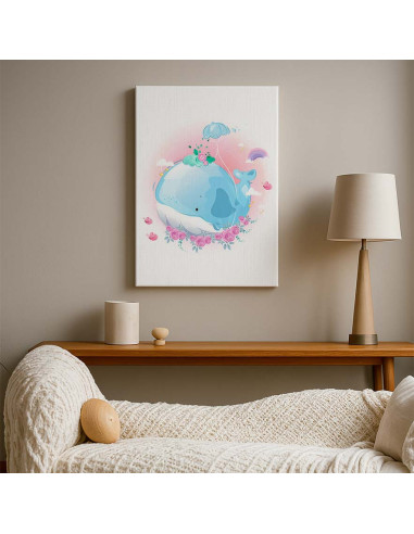 Cuadro Ballenita de Fantasia en canvas Lienzografia OSGESTUDIO