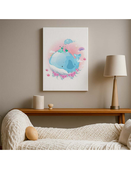 Cuadro Ballenita de Fantasia en canvas Lienzografia OSGESTUDIO