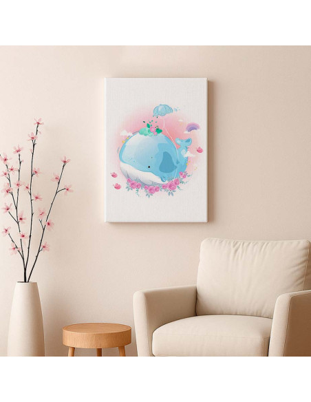 Cuadro Ballenita de Fantasia en canvas Lienzografia OSGESTUDIO