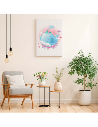 Cuadro Ballenita de Fantasia en canvas Lienzografia OSGESTUDIO