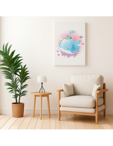 Cuadro Ballenita de Fantasia en canvas Lienzografia OSGESTUDIO