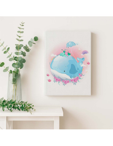 Cuadro Ballenita de Fantasia en canvas Lienzografia OSGESTUDIO