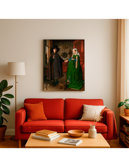 The Arnolfini Portrait by Jan van Eyck 50x68 cm Cuadro Lienzo Canvas