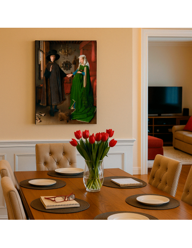 The Arnolfini Portrait by Jan van Eyck 50x68 cm Cuadro Lienzo Canvas