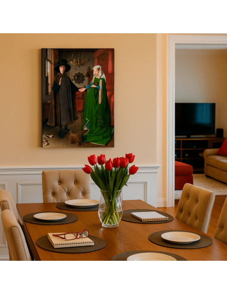 The Arnolfini Portrait by Jan van Eyck 50x68 cm Cuadro Lienzo Canvas