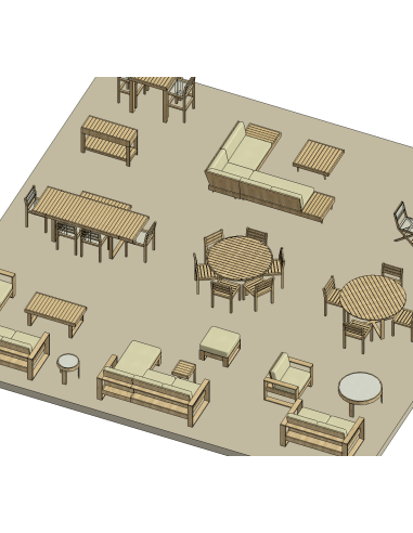 Outdoor Furniture | Lounge & Dining para Revit | OSGESTUDIO
