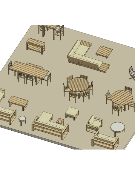 Outdoor Furniture | Lounge & Dining para Revit | OSGESTUDIO