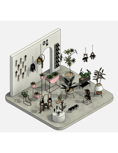 Potted Plants | Decorative Revit Families | OSGESTUDIO