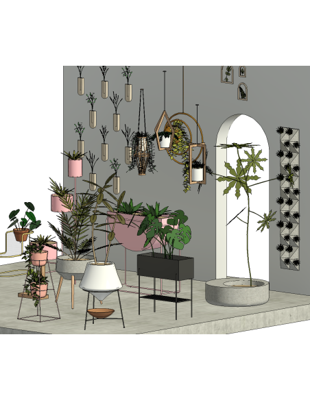 Potted Plants | Decorative Revit Families | OSGESTUDIO
