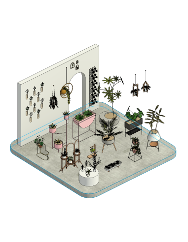 Potted Plants | Decorative Revit Families | OSGESTUDIO