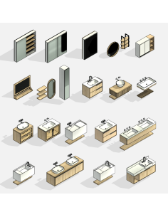 Bathroom Furniture | 12 Revit Families | OSGESTUDIO