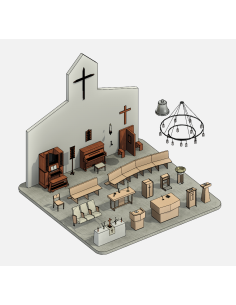 Church Furniture & Equipment | Revit Families | OSGESTUDIO