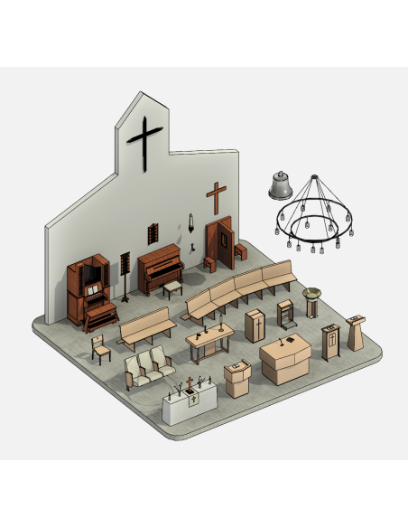 Church Furniture & Equipment | Revit Families | OSGESTUDIO