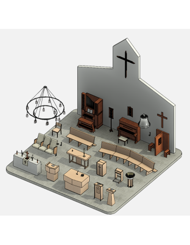 Church Furniture & Equipment | Revit Families | OSGESTUDIO