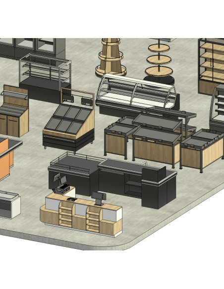 Supermarket Mega Pack | Revit Families | OSGESTUDIO