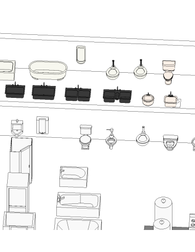 Plumbing Fixtures | 50+ Revit Families | OSGESTUDIO