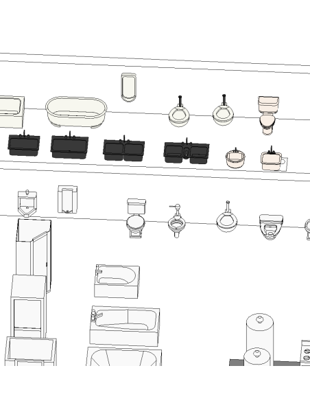 Plumbing Fixtures | 50+ Revit Families | OSGESTUDIO