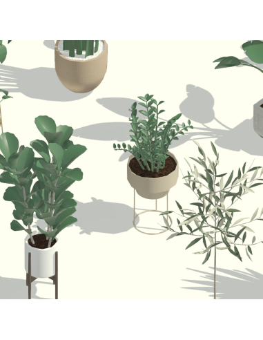 3D Potted Plants | 20+ Revit Families | OSGESTUDIO
