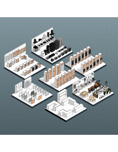 Kitchen Mega Pack | Revit Families | OSGESTUDIO