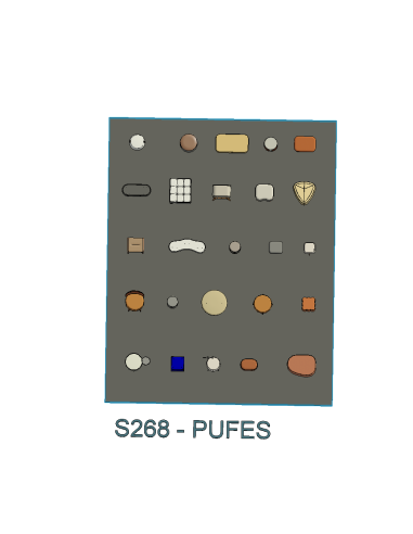 Poufs & Ottomans | 25+ Revit Families | OSGESTUDIO