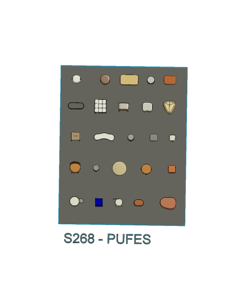 Poufs & Ottomans | 25+ Revit Families | OSGESTUDIO