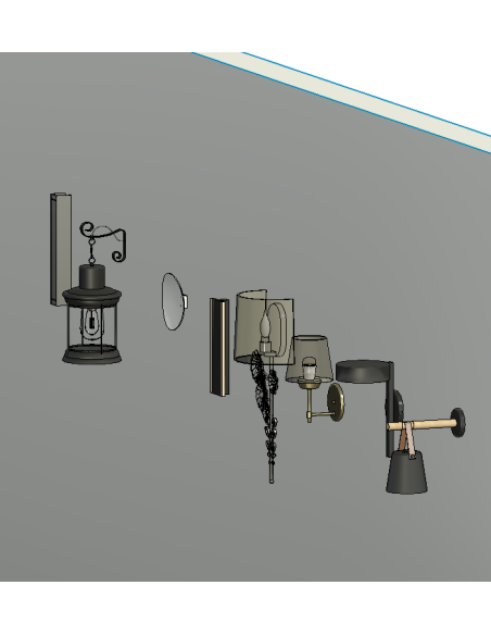 Ceiling & Wall Lights | 20+ Revit Families | OSGESTUDIO