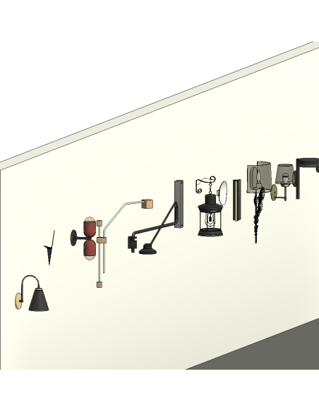 Ceiling & Wall Lights | 20+ Revit Families | OSGESTUDIO