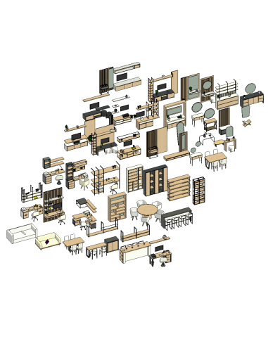 Decor Pack 02 | 60+ Revit Families | OSGESTUDIO