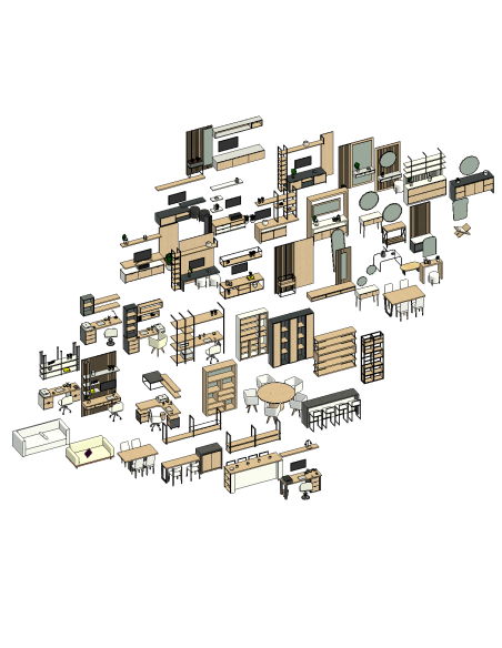 Decor Pack 02 | 60+ Revit Families | OSGESTUDIO