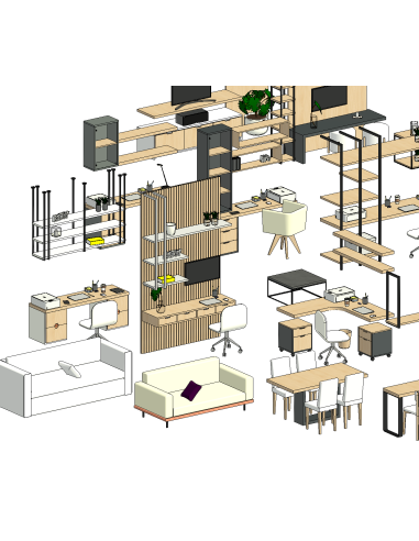 Decor Pack 02 | 60+ Revit Families | OSGESTUDIO