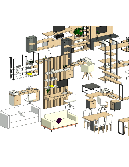 Decor Pack 02 | 60+ Revit Families | OSGESTUDIO