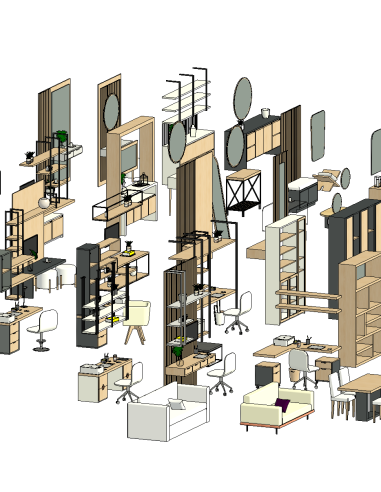 Decor Pack 02 | 60+ Revit Families | OSGESTUDIO