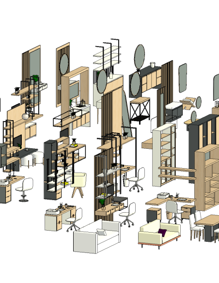 Decor Pack 02 | 60+ Revit Families | OSGESTUDIO