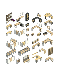 Office Furniture | 35+ Revit Families | OSGESTUDIO