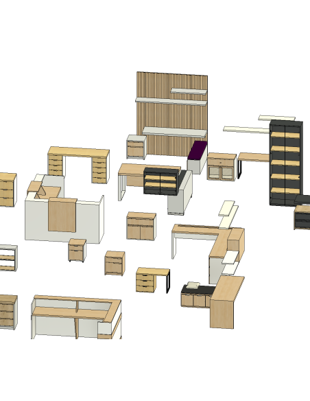 Office Furniture | 35+ Revit Families | OSGESTUDIO