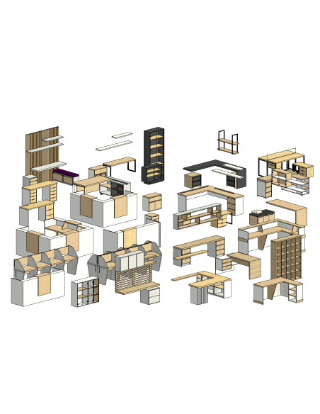 Office Furniture | 35+ Revit Families | OSGESTUDIO