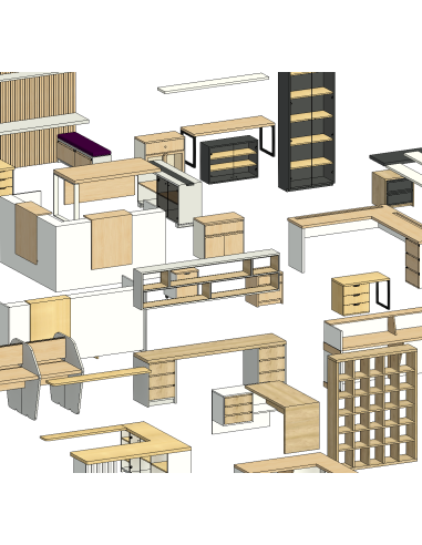 Office Furniture | 35+ Revit Families | OSGESTUDIO