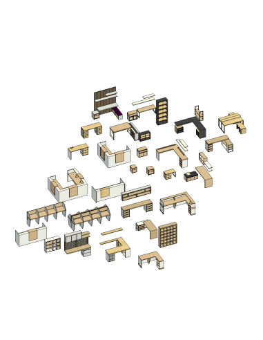 Office Furniture | 35+ Revit Families | OSGESTUDIO