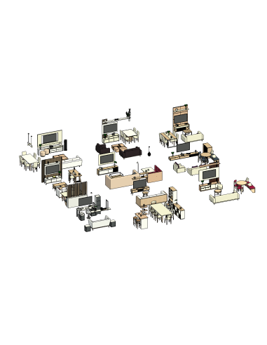 Living & Dining Sets | 15+ Revit Families | OSGESTUDIO
