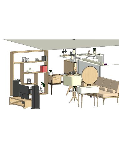 Home Office & Living Room | Revit Families | OSGESTUDIO