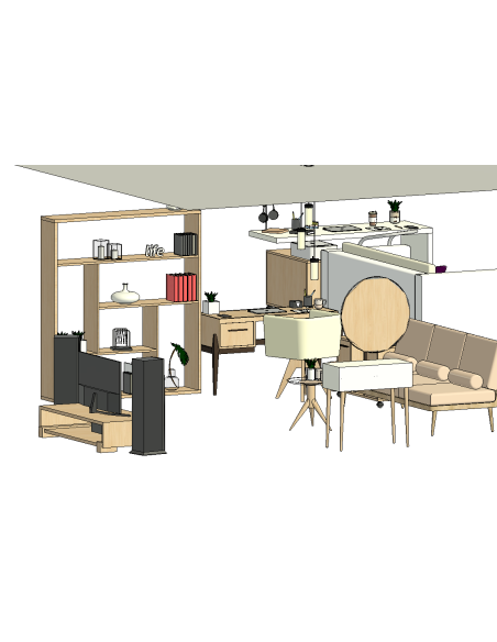 Home Office & Living Room | Revit Families | OSGESTUDIO