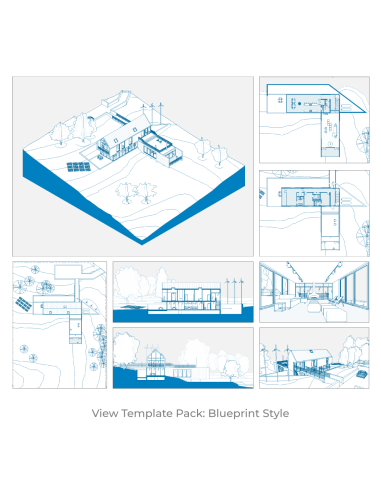 Revit View Templates  blue | Architectural Graphics | OSGESTUDIO