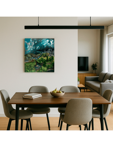 View of Toledo by El Greco 50x56 cm Cuadro Lienzo Canvas